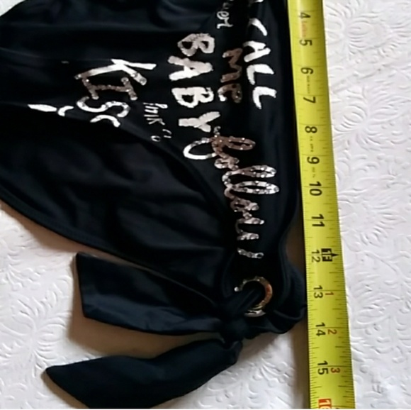 🎁FREE wBundle Victoria's Secret Pink - B/W Embellished Graffiti Bikini *Bottoms - Picture 5 of 8